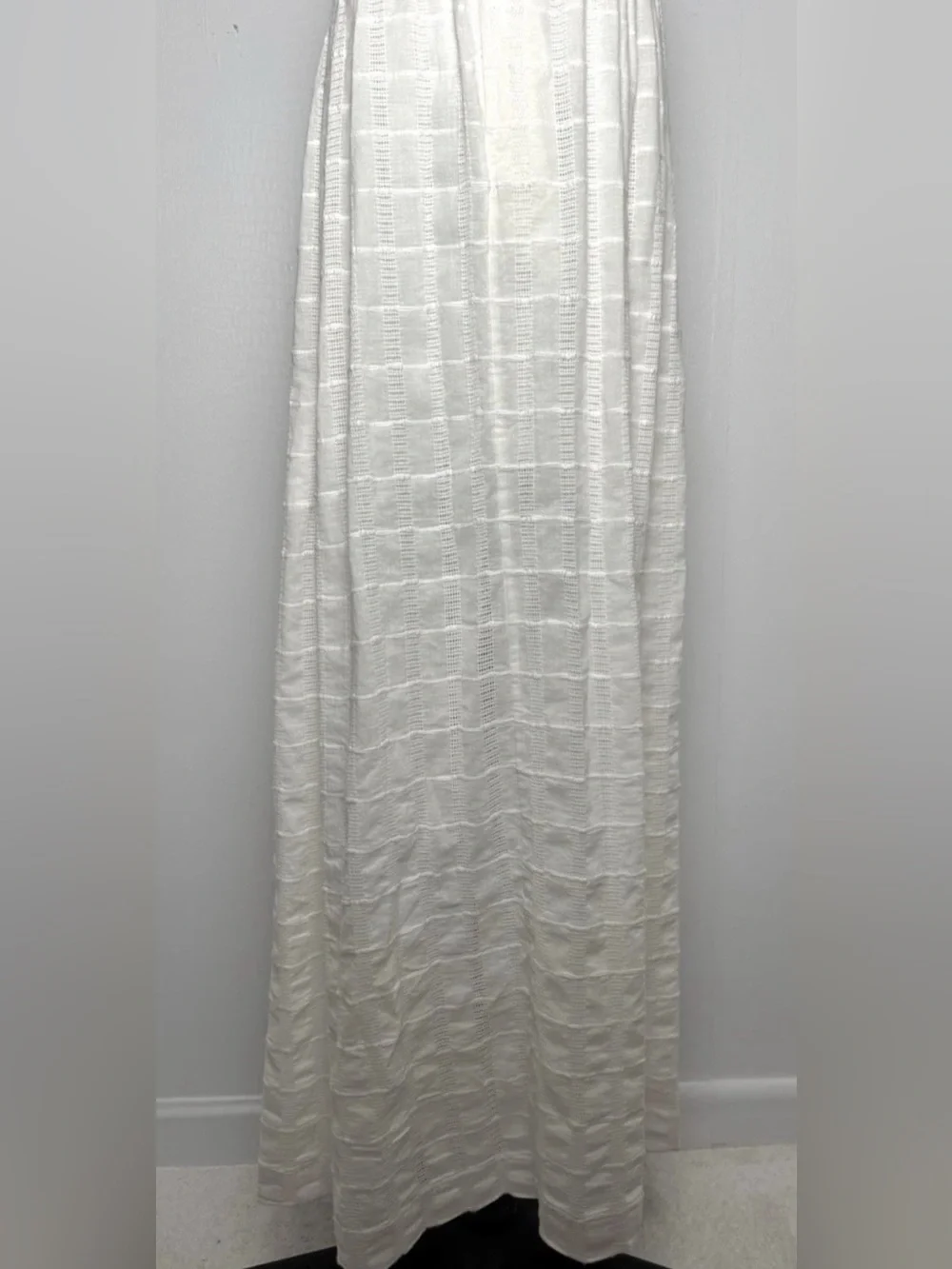 Free People Serenity White Lace Maxi Dress XL Open Back Boho Beach NWT